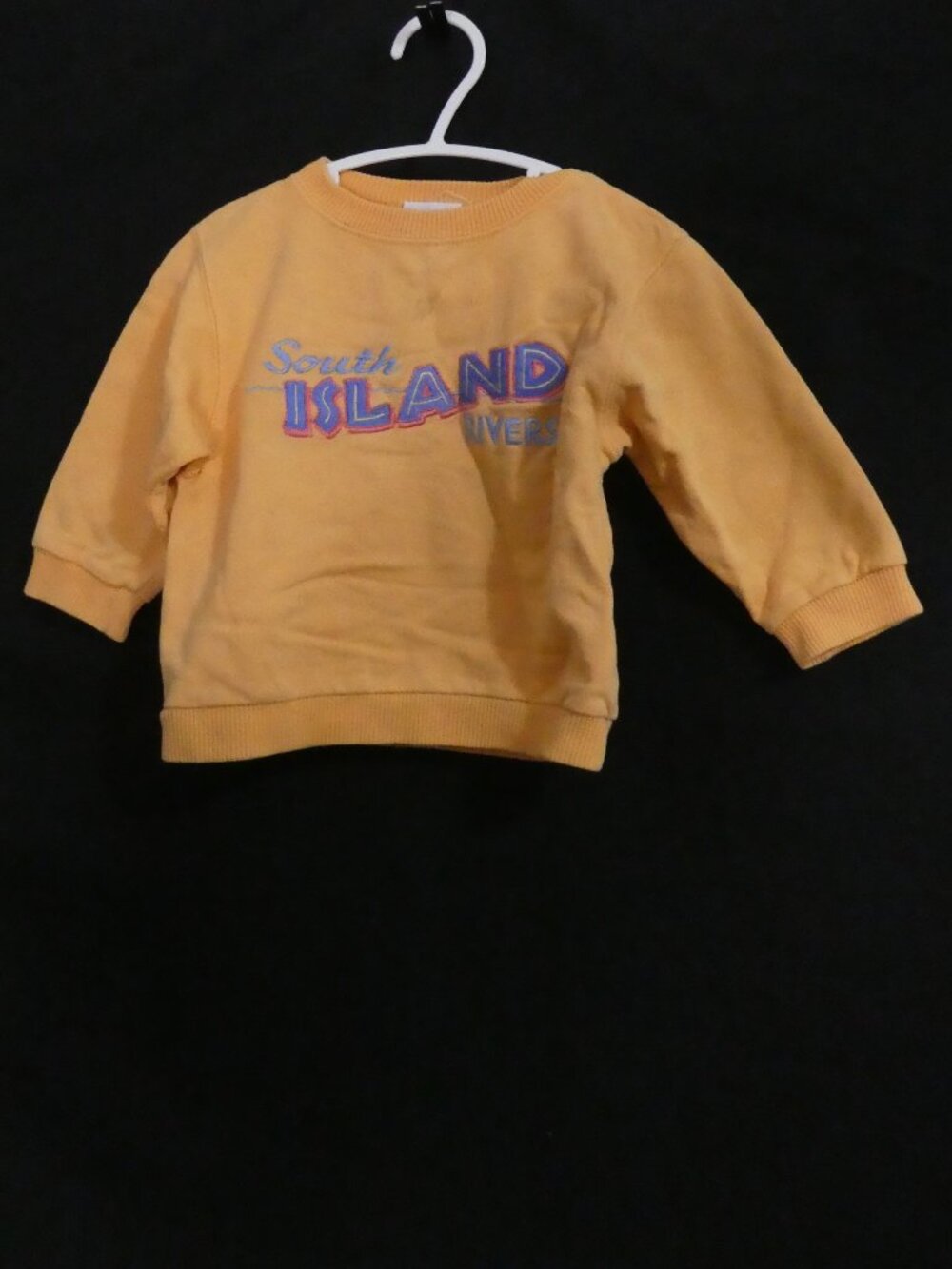 BABY GAP Orange South Island Rivers Crewneck Sweatshirt - medium 9-12 months